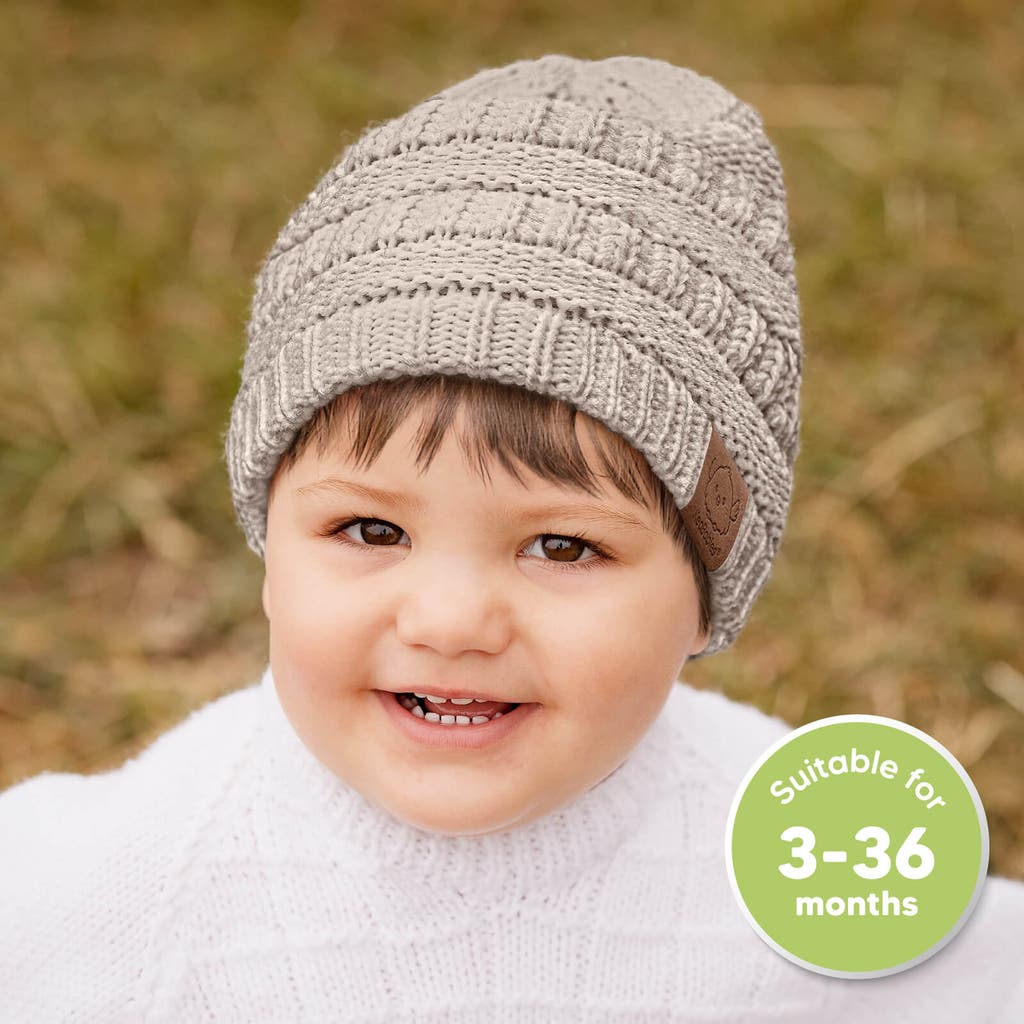 Keababies 3-pack Warmzy Baby Beanies In Pecan