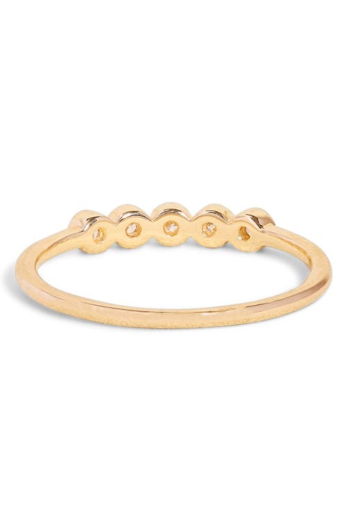 Shop Stone And Strand Bezel Diamond Line Ring In 10k Yellow Gold/white Diamond