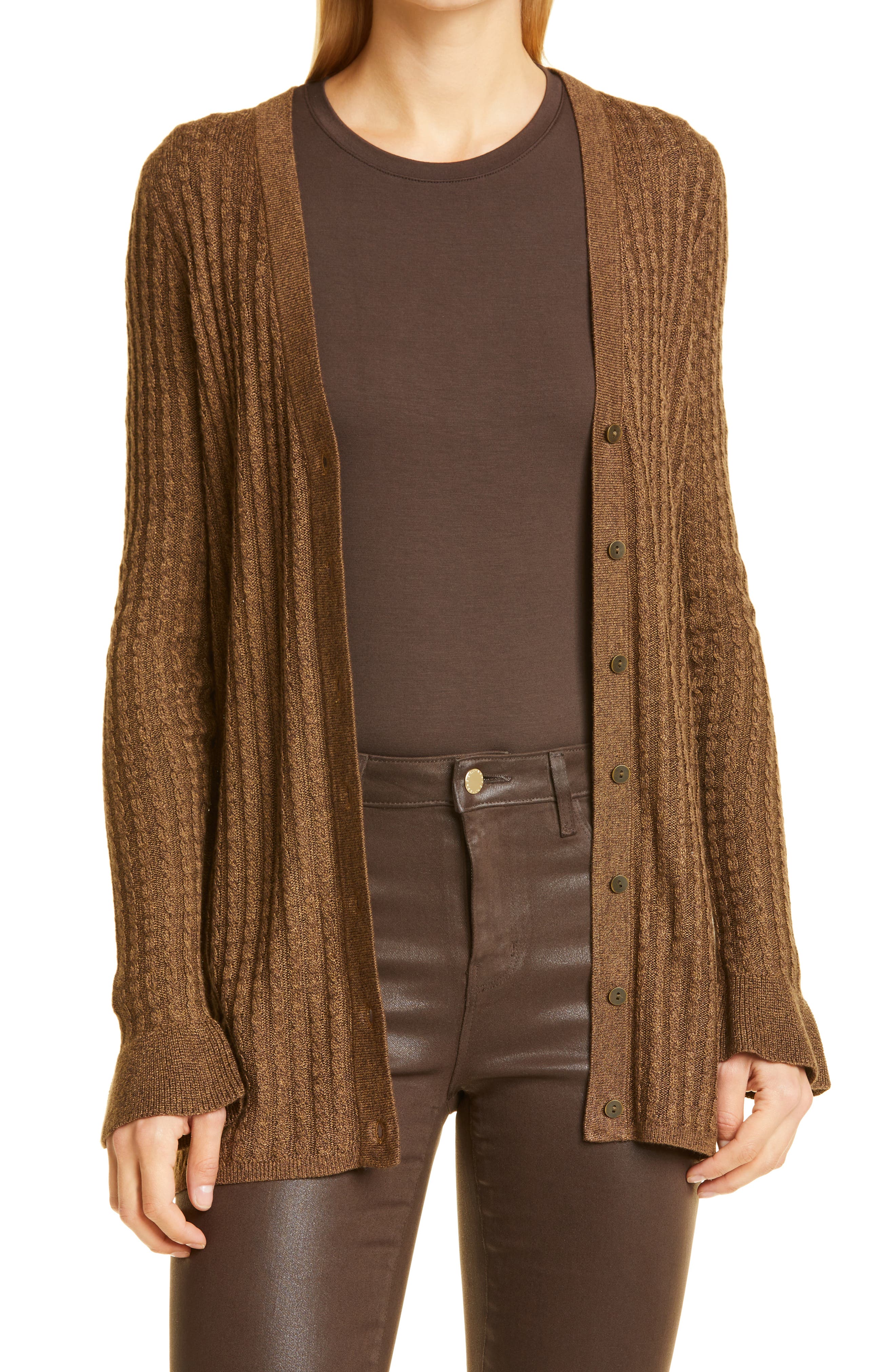 frill sleeve cardigan