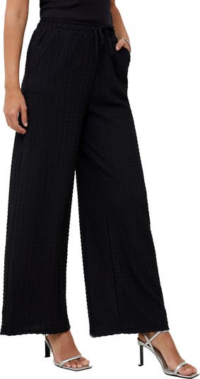 French Connection Tash Textured Wide Leg Pants Nordstrom