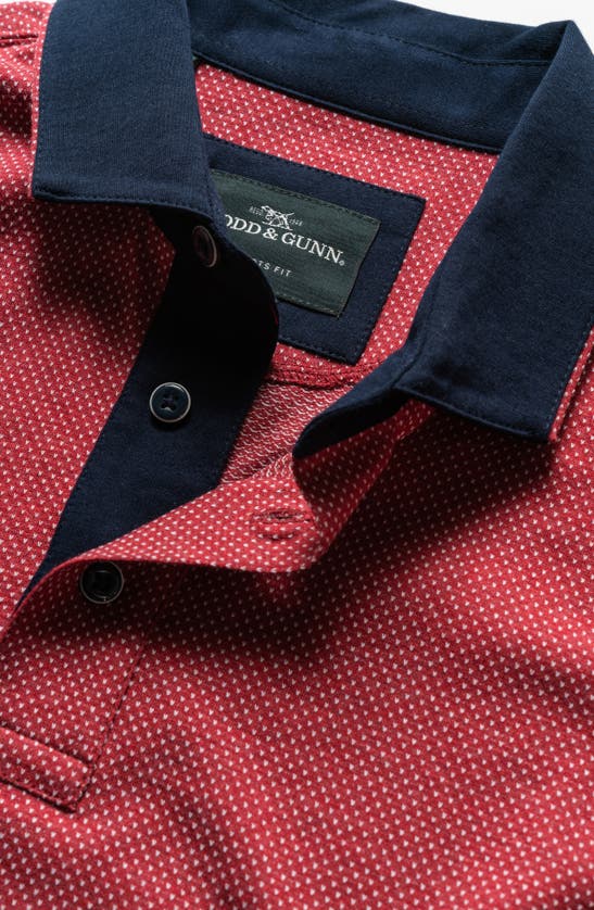 Rodd & Gunn Stanley Sports Fit Dot Short Sleeve Polo In Garnet