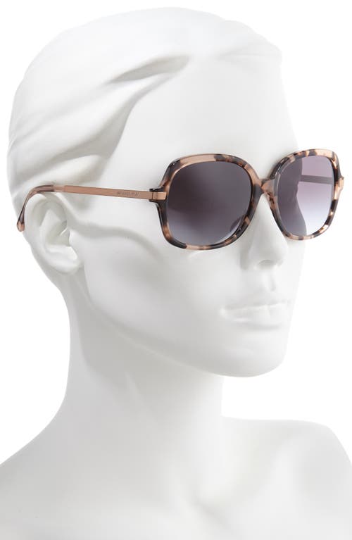Michael Kors Womens Pink Mk2024 Adrianna Ii Square-frame Acetate Sunglasses In Pink Tortoise/black Gradient