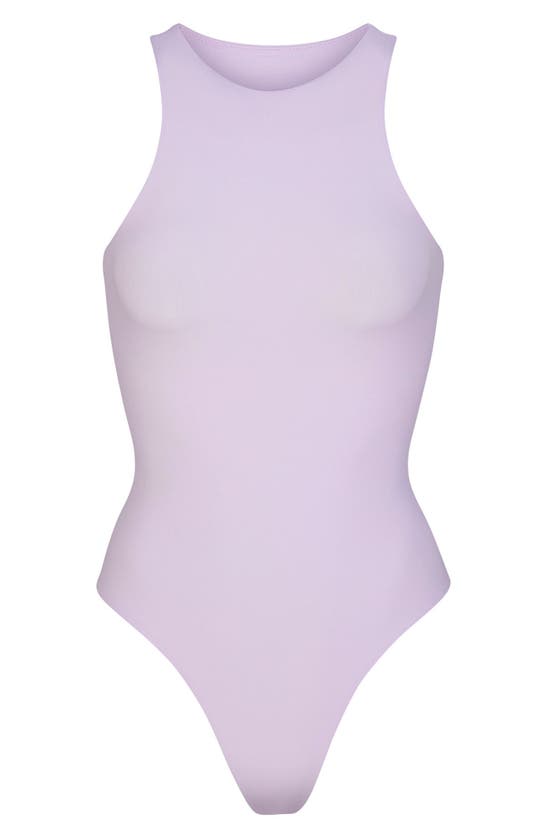 Shop Skims Fits Everybody High Neck Bodysuit In Lily
