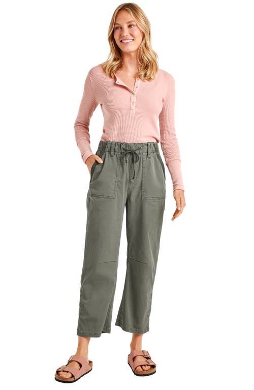 Shop Splendid Gianna Crop Drawstring Pants In Soft Vob