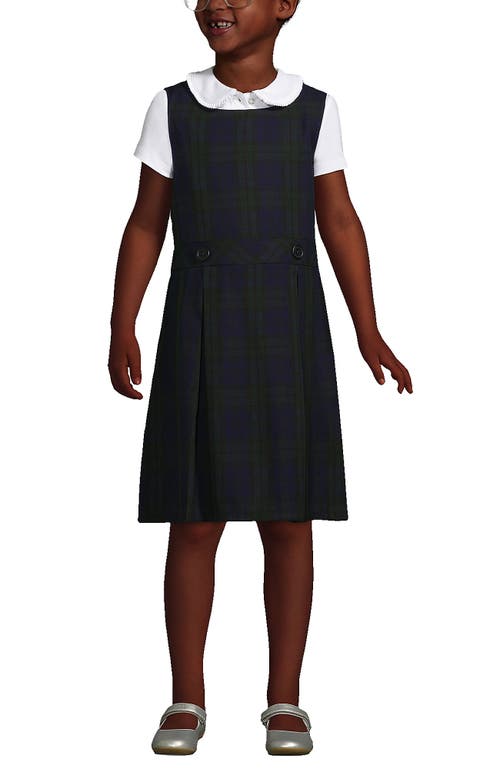 LANDS' END LANDS' END GIRLS UNIFORM PLAID JUMPER 