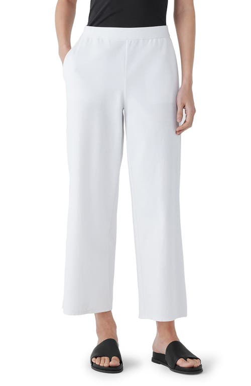 Eileen Fisher Ankle Wide Leg Pants White at Nordstrom,