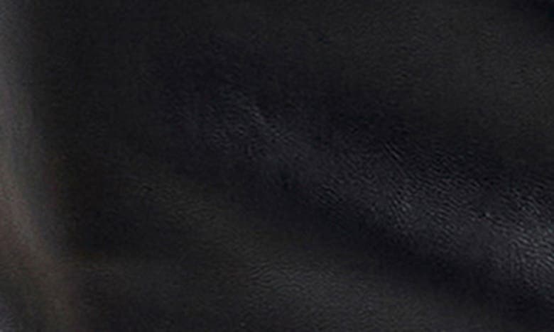 Grey Lab Sweetheart Neck Faux Leather Minidress In Black