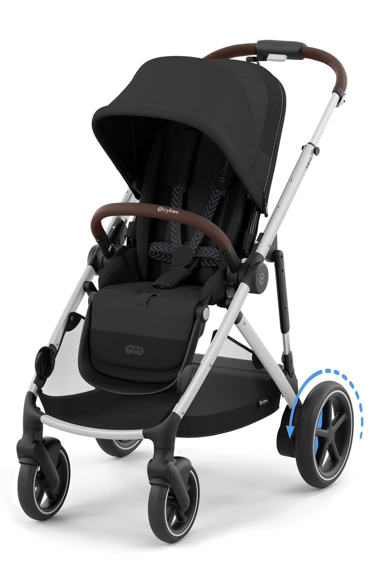 CYBEX e-Gazelle S Stroller in Silver/Moon Black 