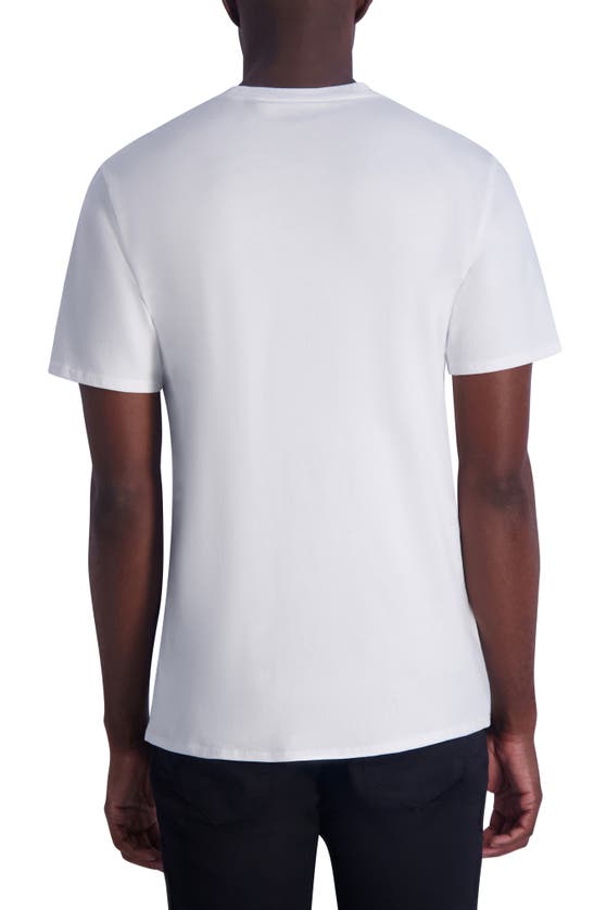 Shop Karl Lagerfeld Paris Stripe Logo Graphic T-shirt In White