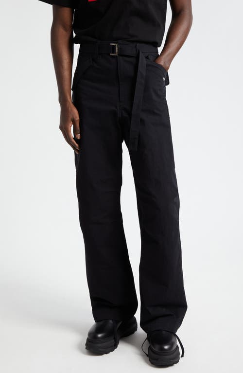 Sacai Belted Ripstop Cargo Pants Black at Nordstrom,