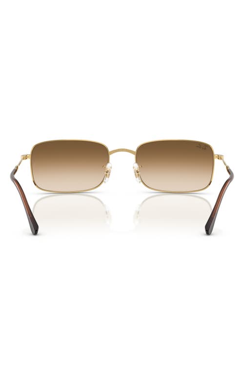 Ray Ban Rb3746 Sunglasses Arista Gold Frame Brown Lenses 59-20 In Gold Flash