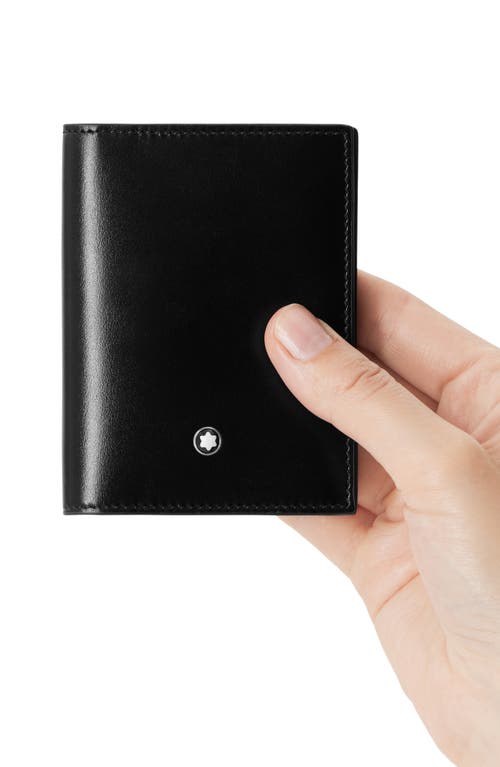 Shop Montblanc Meisterstück Leather Card Case In Black