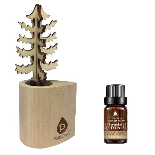 PURSONIC PURSONIC 3D TREE REED DIFFUSER WITH 100% PURE LAVENDER ESSENTIAL OIL 