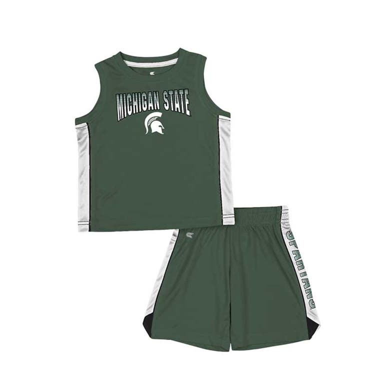 Shop Colosseum Toddler  Green Michigan State Spartans Vecna Tank Top & Shorts Set
