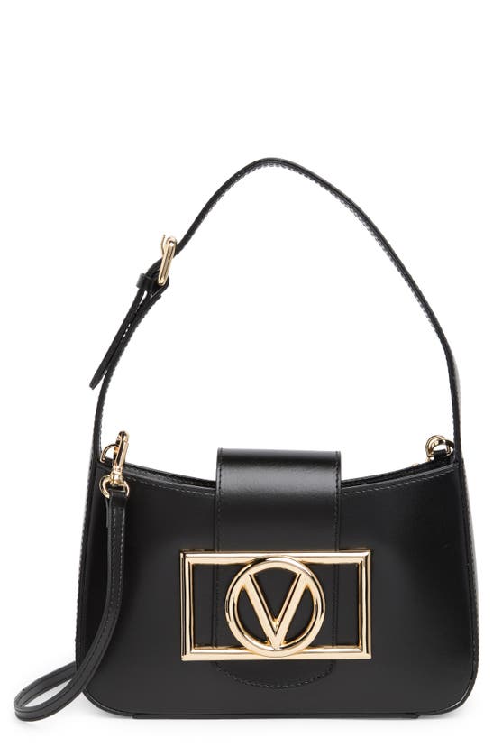 Shop Valentino By Mario Valentino Kai Super V Shoulder Bag With Pouch In Black