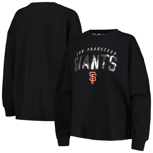 Women's DKNY Sport Black San Francisco Giants Penelope Pullover Sweatshirt