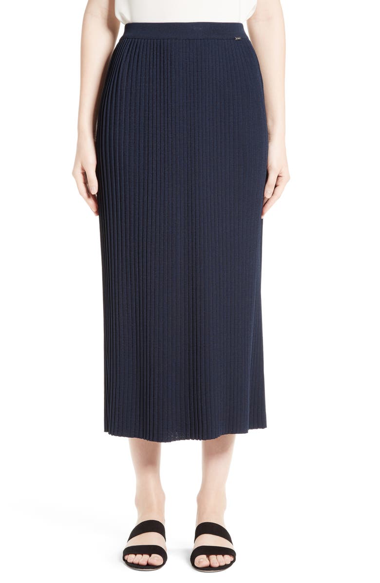 St. John Collection Pleated Knit Midi Skirt | Nordstrom