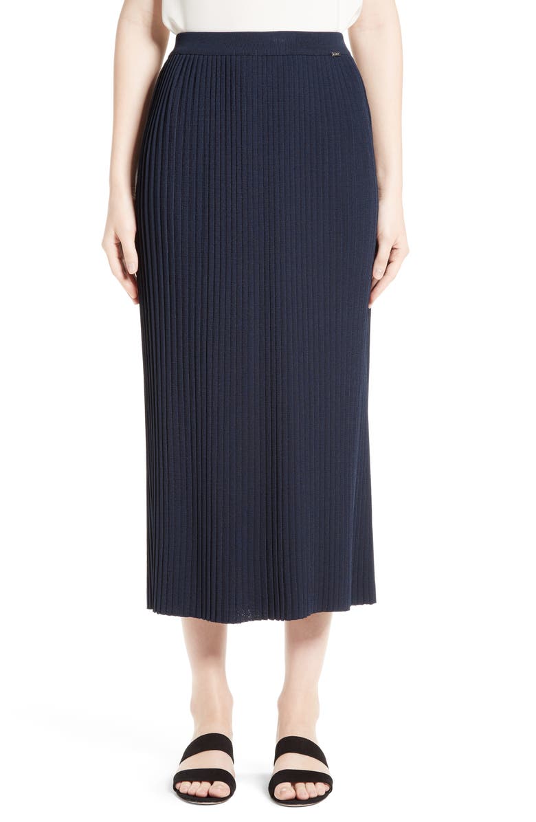 St. John Collection Pleated Knit Midi Skirt Nordstrom