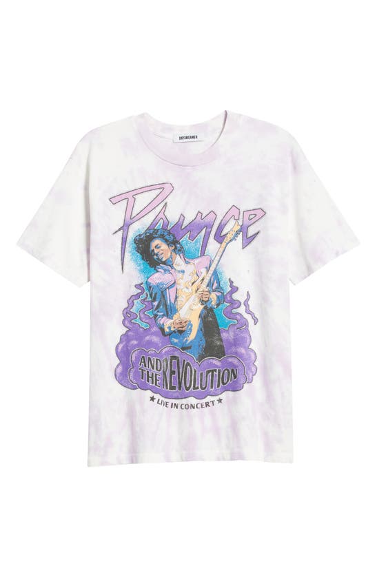 Daydreamer Prince Live Cotton Graphic T-shirt In Lilac Spiral