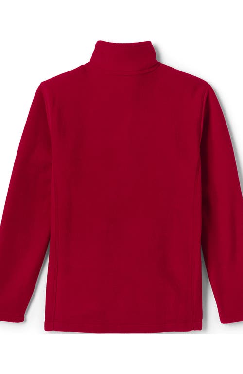 Shop Lands' End Kids Mid-weight Fleece Jacket In Red