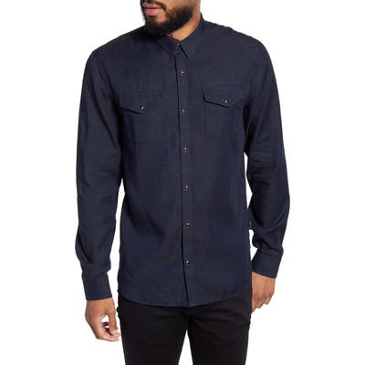 John Varvatos Star Usa Marshall Regular Fit Shirt, Blue