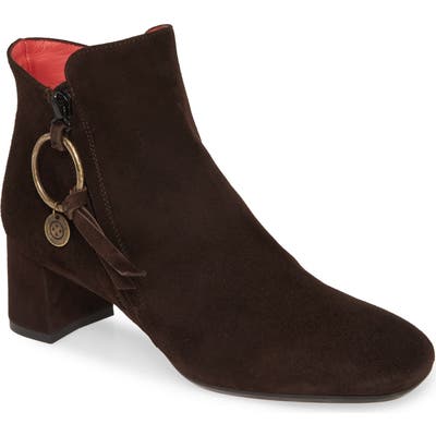 Pas De Rouge Chantal Ring Zip Bootie, Brown