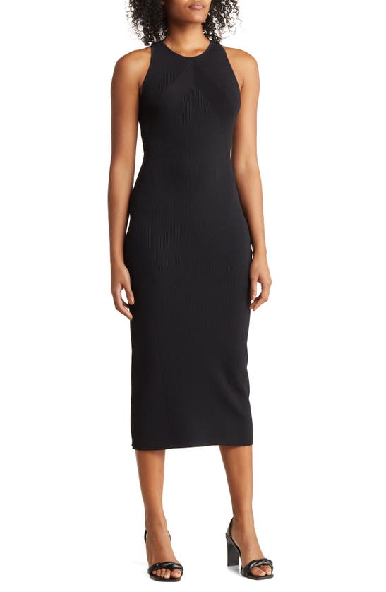 Rag & Bone Asher Rib Tank Dress In Black