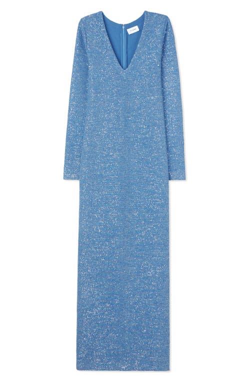ST JOHN ST. JOHN COLLECTION SEQUIN LONG SLEEVE KNIT GOWN