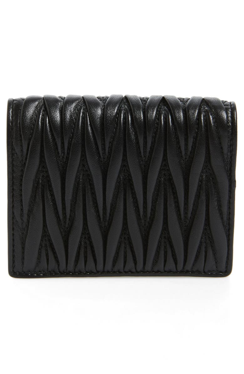 Miu Miu Matelassé Leather Wallet, Alternate, color, 