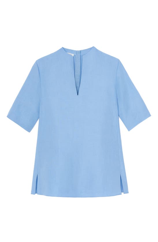 Shop Lafayette 148 New York Raleigh Blouse In Cool Blue