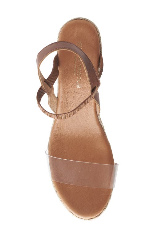 Andre Assous André Assous Alberta Espadrille Sandal In Cuero/clear Nappa Leather
