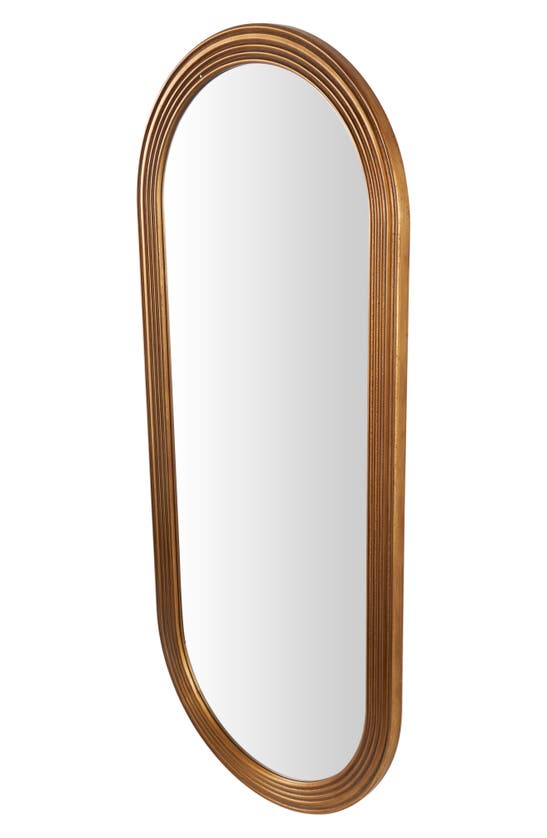 Vivian Lune Home Oval Wooden Wall Mirror In Brown
