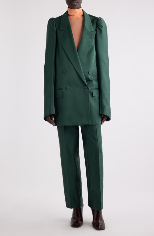 Shop Dries Van Noten Blinky Oversize Double Breasted Jacket In Green