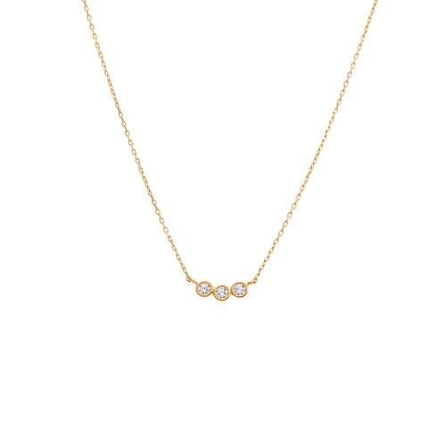 Shop Adina Eden By  Cz Triple Bezel Pendant Necklace 14k In 14k Gold