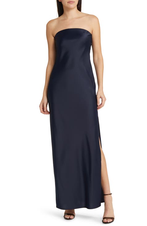 The Odelle Strapless Satin Gown
