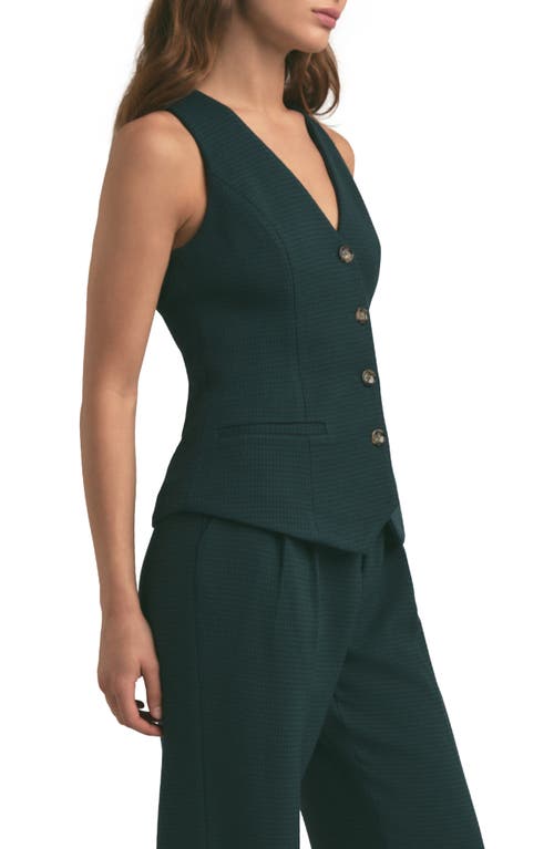 Favorite Daughter The Jones Houndstooth Vest In Juniper Houndstooth