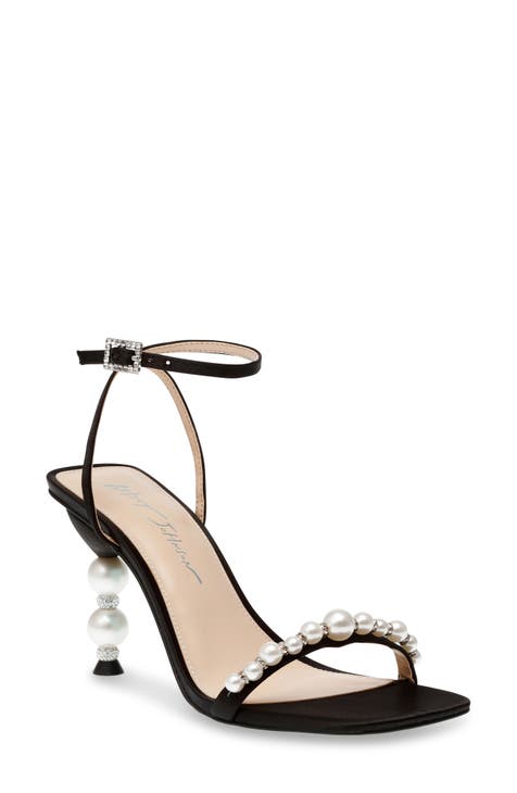 Jacy Imitation Pearl Ankle Strap Sandal (Women)