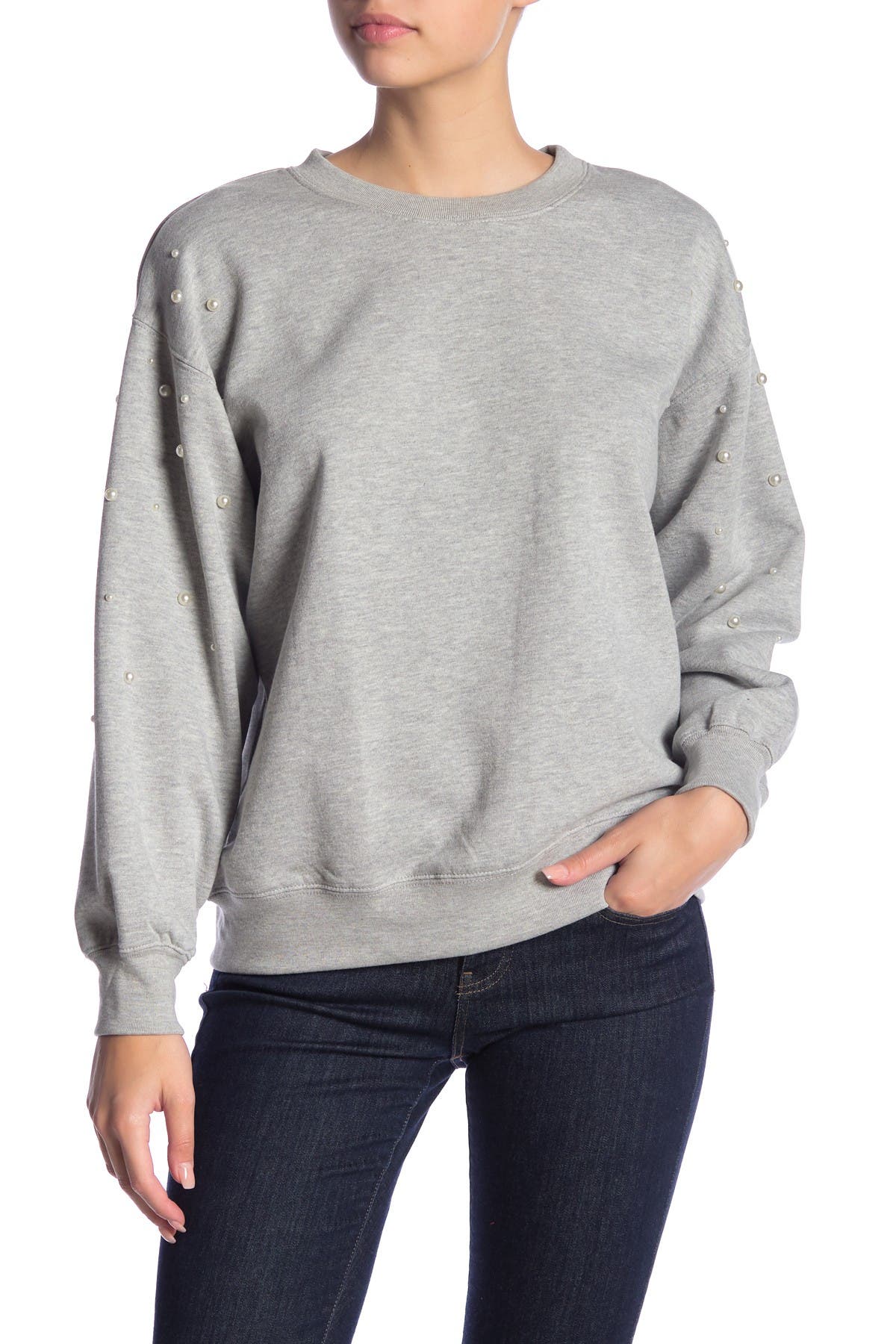 pearl embellished sweatshirt