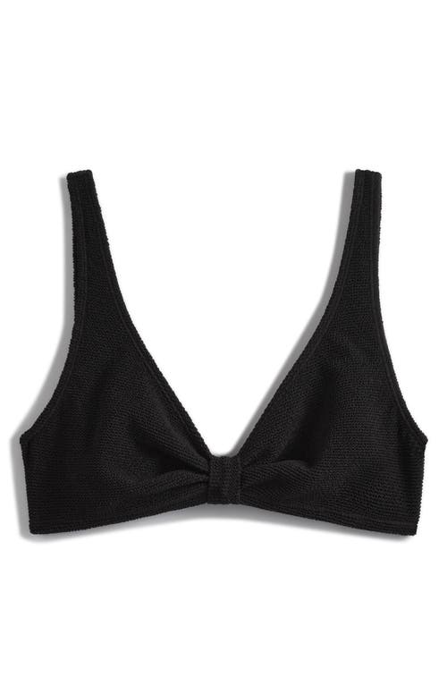 & Other Stories Triangle Bikini Top In Black Dark