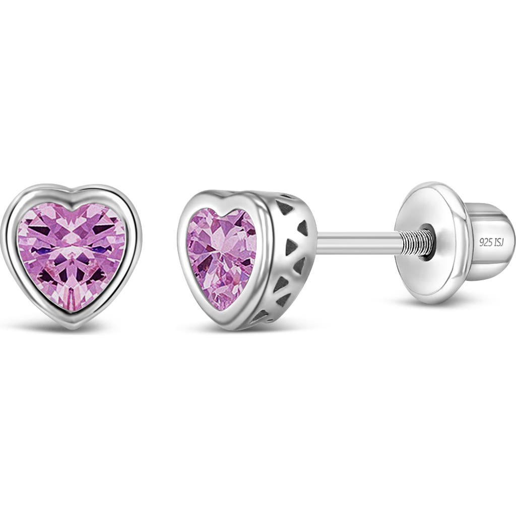In Season Jewelry Cubic Zirconia Birthstone Heart Earrings In October