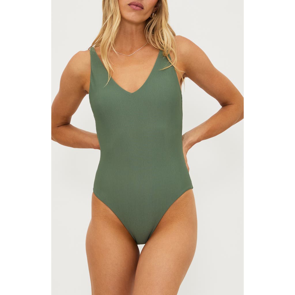 BEACH RIOT BEACH RIOT REESE RIB ONE-PIECE SWIMSUIT