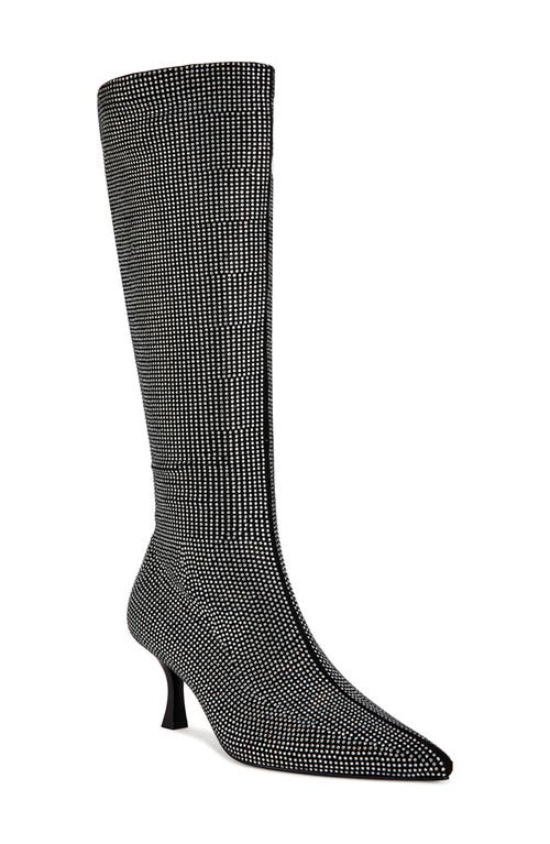 Shop Azalea Wang Yoel Pointed Toe Knee High Boot In Silver