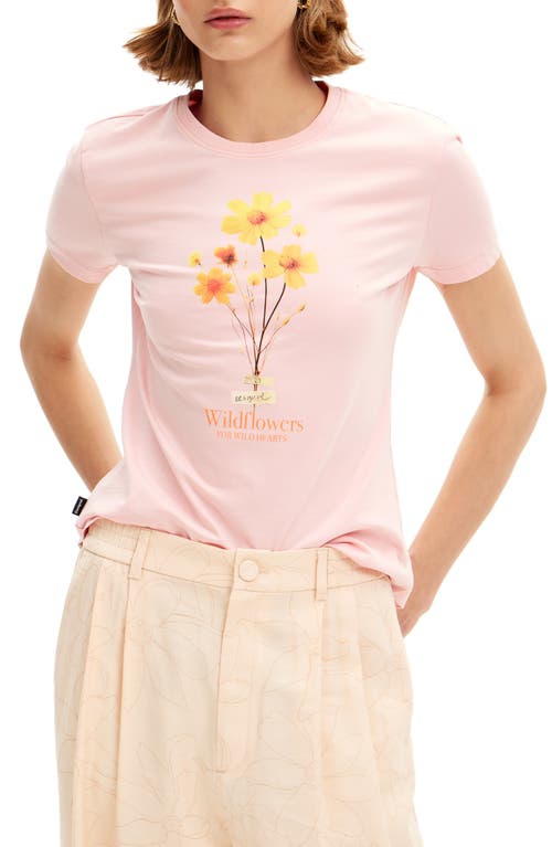 Desigual Dilan Graphic T-Shirt in Pink at Nordstrom, Size Medium