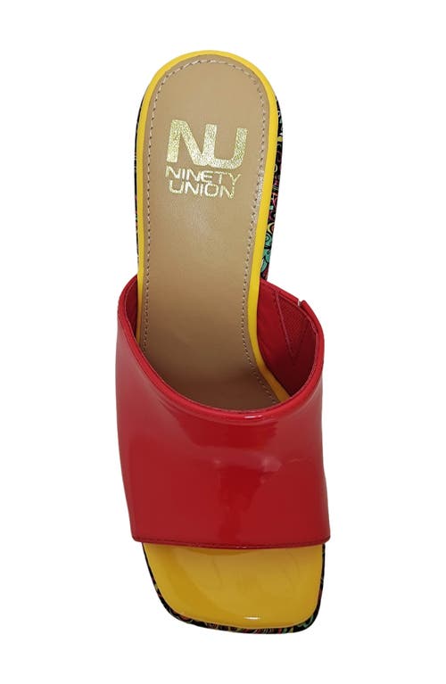 Ninety Union Porto Platform Sandal In Red Multi