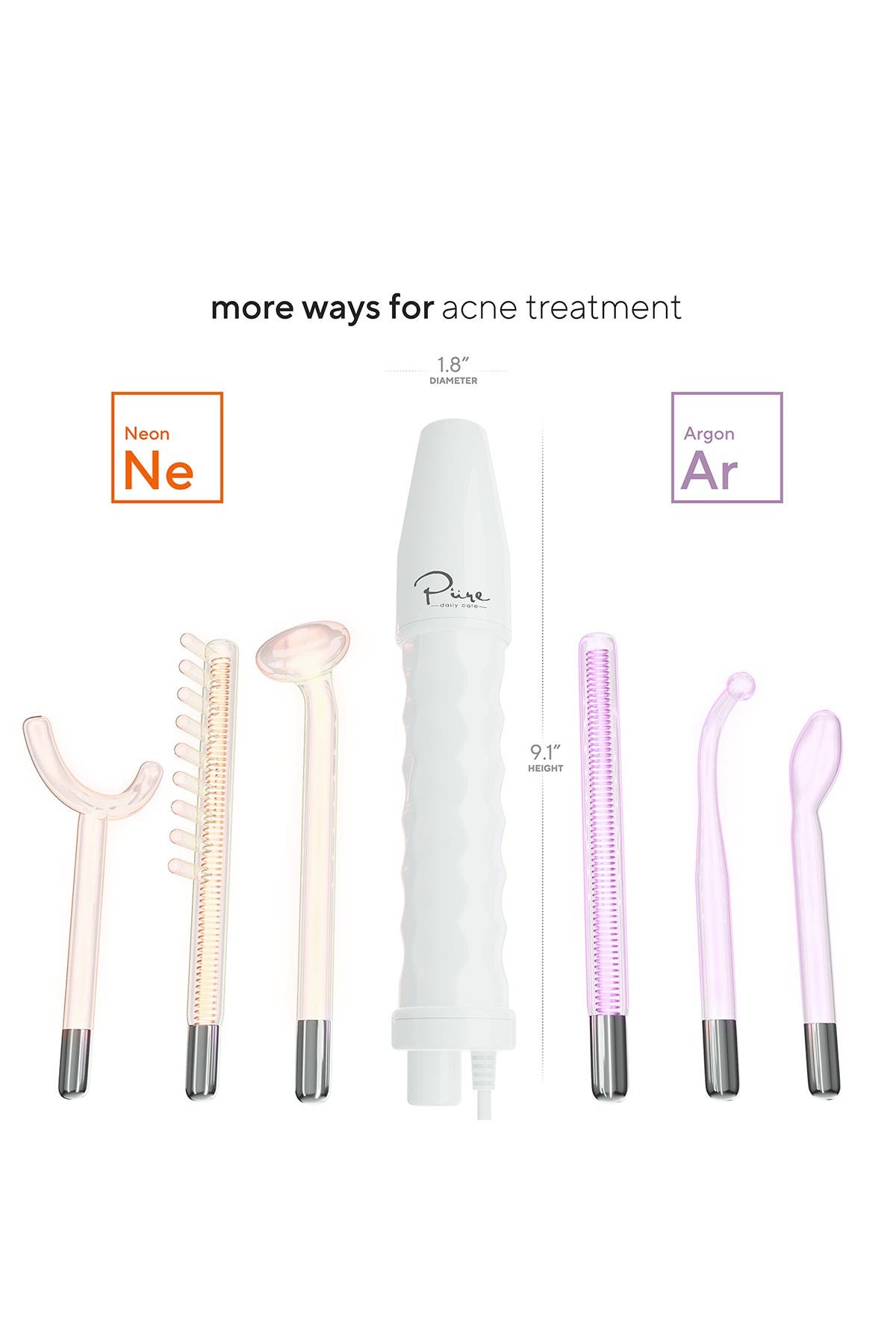 PURE DAILY CARE NuDerma Professional Skin Therapy Wand Portable