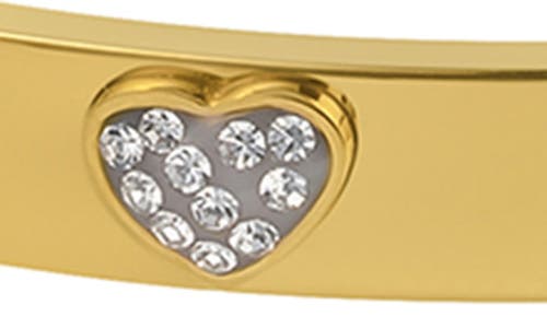 Adornia Gold Tarnish Resistant Cubic Zirconia Hearts Stacking Bangle In Gold