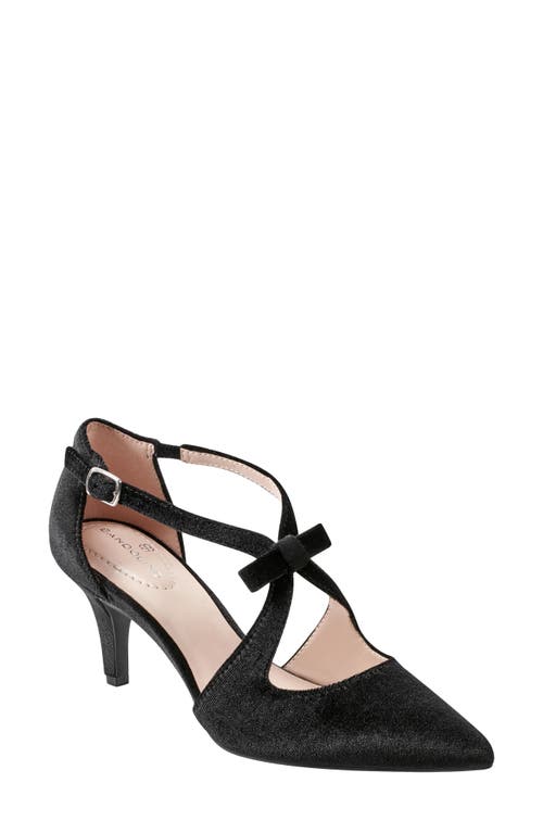 Shop Bandolino Zeffer Kitten Heel Pump In Black Fabric