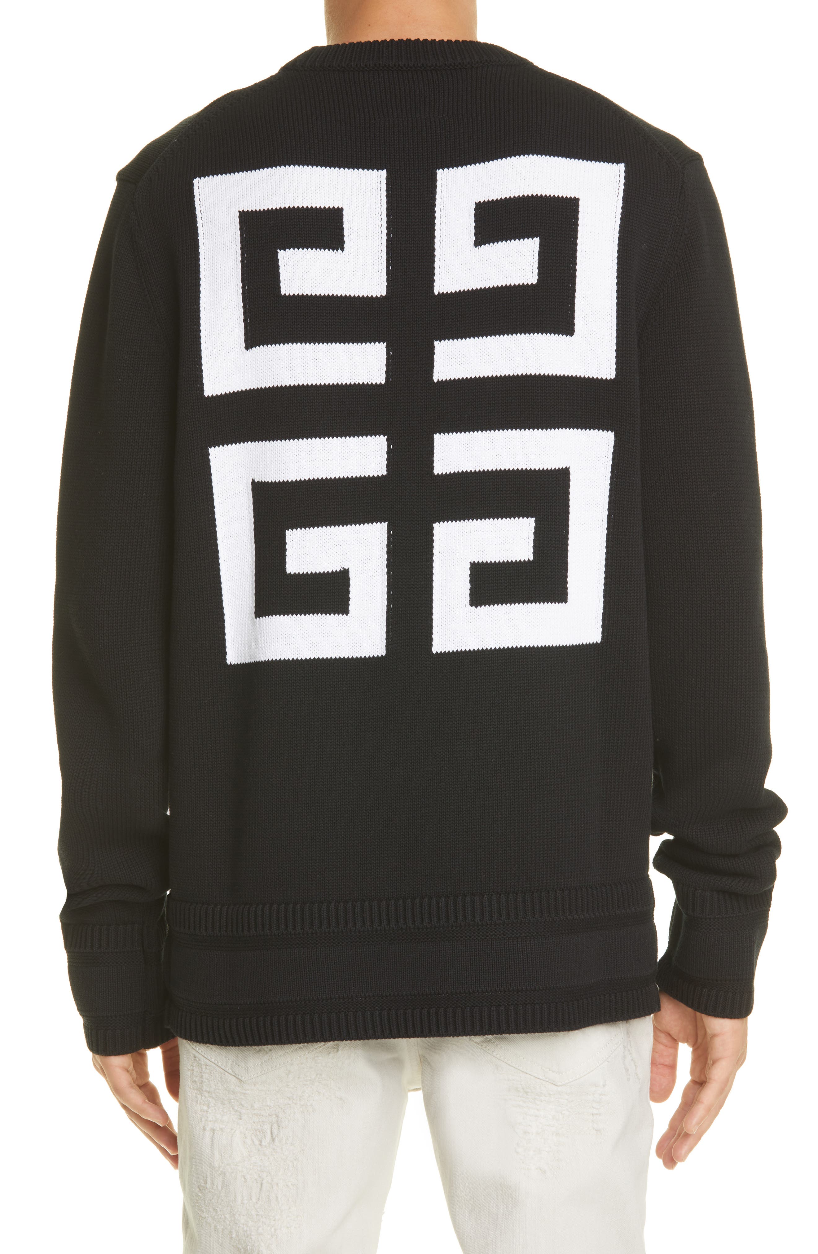 Givenchy Intarsia Logo Cotton Sweater | Nordstrom
