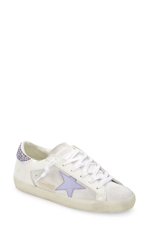 Golden Goose Super-star Sneaker In White/lilac