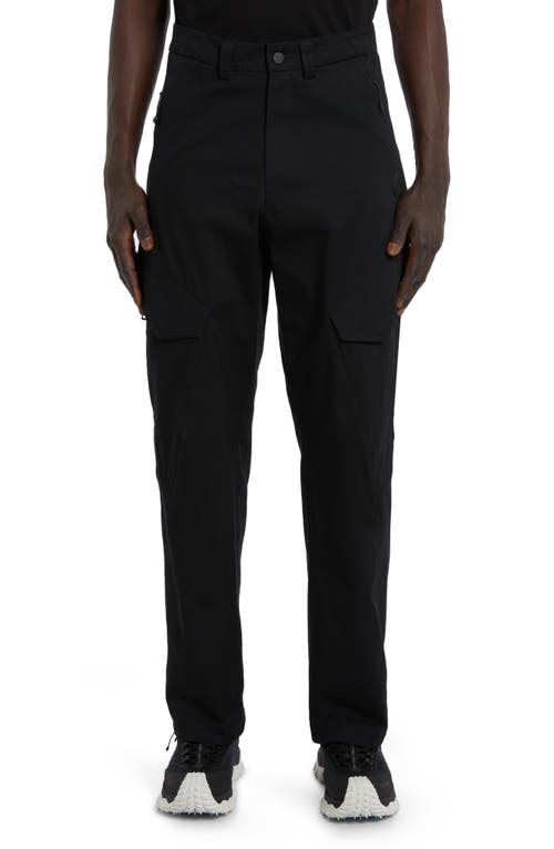 Moncler Cotton Stretch Gabardine Cargo Trousers Black at Nordstrom, Us